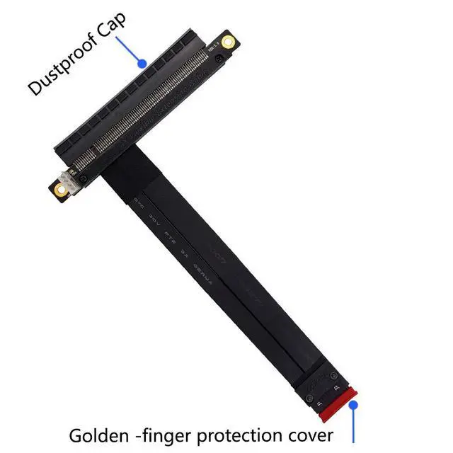 Alt view image 2 of 6 - M.2 NGFF NVMe Key M to PCIe 3.0 X16 Extension Cable nvme to pcie x16 (180° PCI-E Slot)
