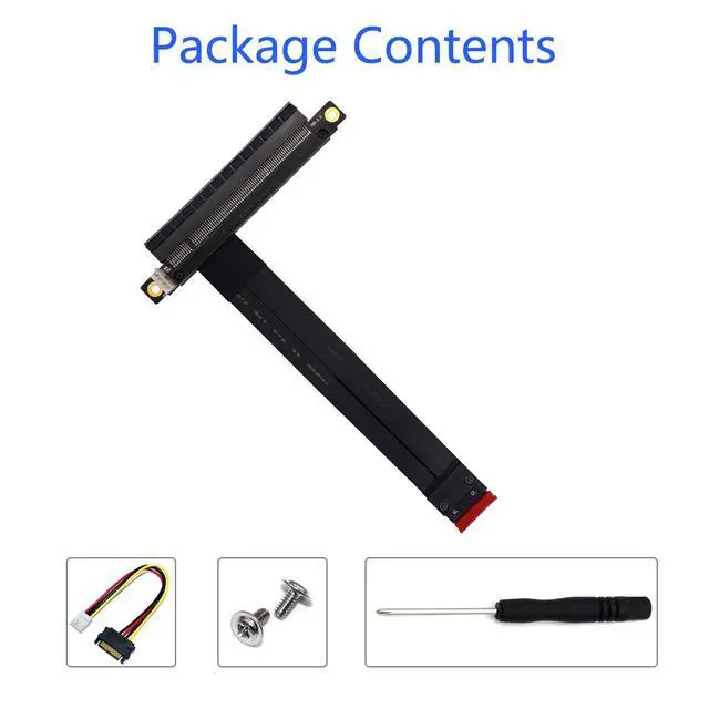 Alt view image 6 of 6 - M.2 NGFF NVMe Key M to PCIe 3.0 X16 Extension Cable nvme to pcie x16 (180° PCI-E Slot)