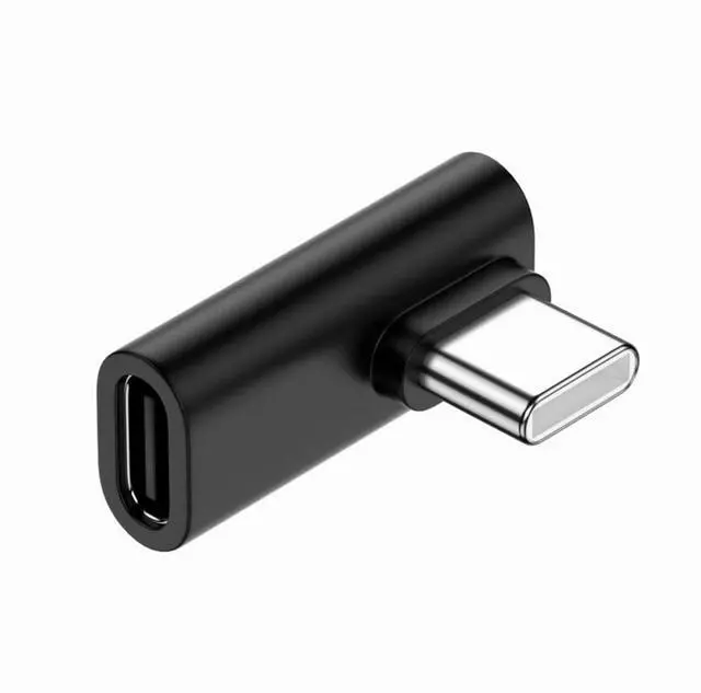 Main image of Low Profile 90 Degree Right & Left Angled USB 3.1 Type-C Male to Female Extension Adapter for Laptop & Tablet & Phone