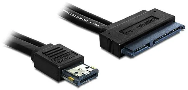 Alt view image 4 of 7 - 50cm Dual Power 12V and 5V eSATAp Power ESATA USB 2.0 Combo to 22Pin SATA Cable for 2.5" 3.5" Hard Disk Drive