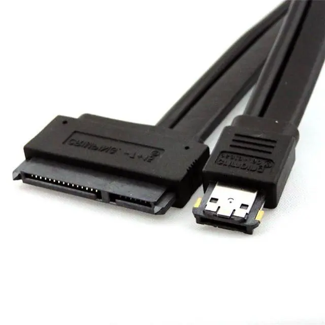 Alt view image 6 of 7 - 50cm Dual Power 12V and 5V eSATAp Power ESATA USB 2.0 Combo to 22Pin SATA Cable for 2.5" 3.5" Hard Disk Drive