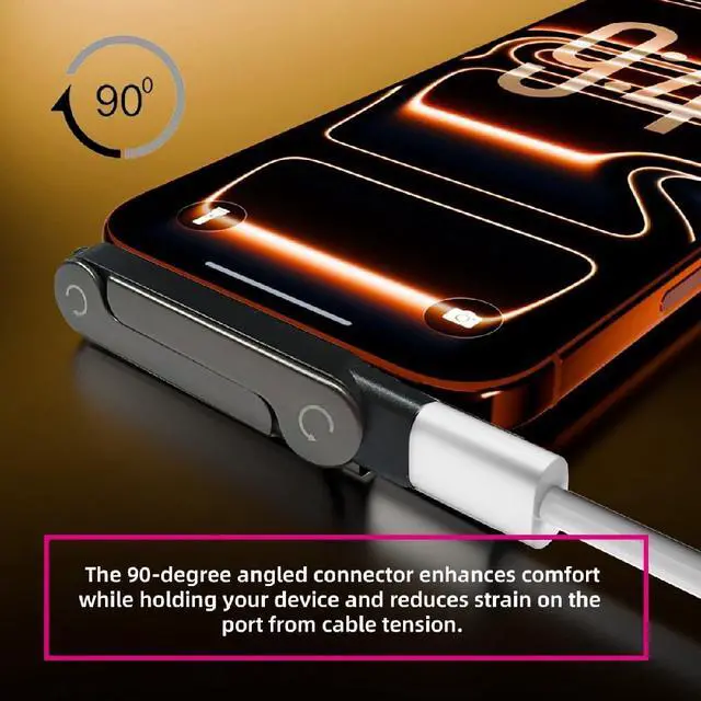 Alt view image 2 of 7 - Adapter 240W Type-C Fast Charging Adapter with Built-in Phone Stand Dual Holder Durable Charger Bracket USB-C Male to Female Foldable