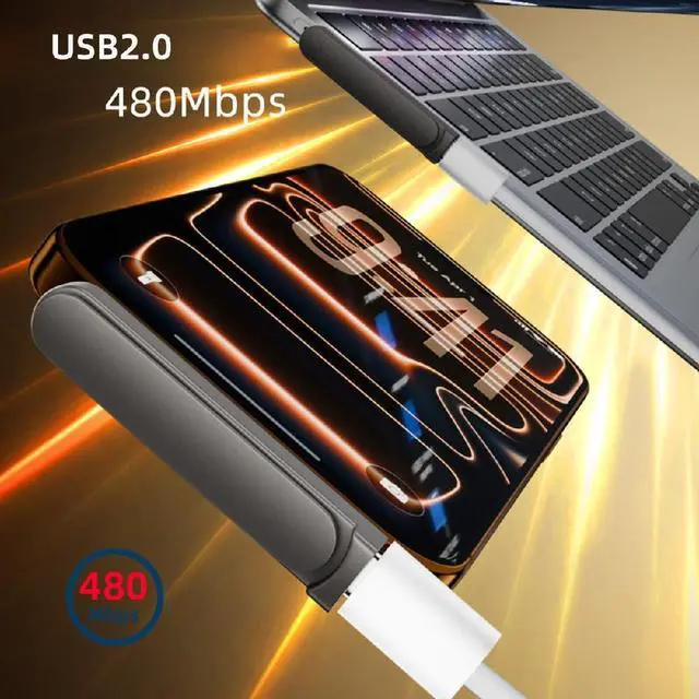 Alt view image 3 of 7 - Adapter 240W Type-C Fast Charging Adapter with Built-in Phone Stand Single Holder Durable Charger Bracket USB-C Male to Female Foldable