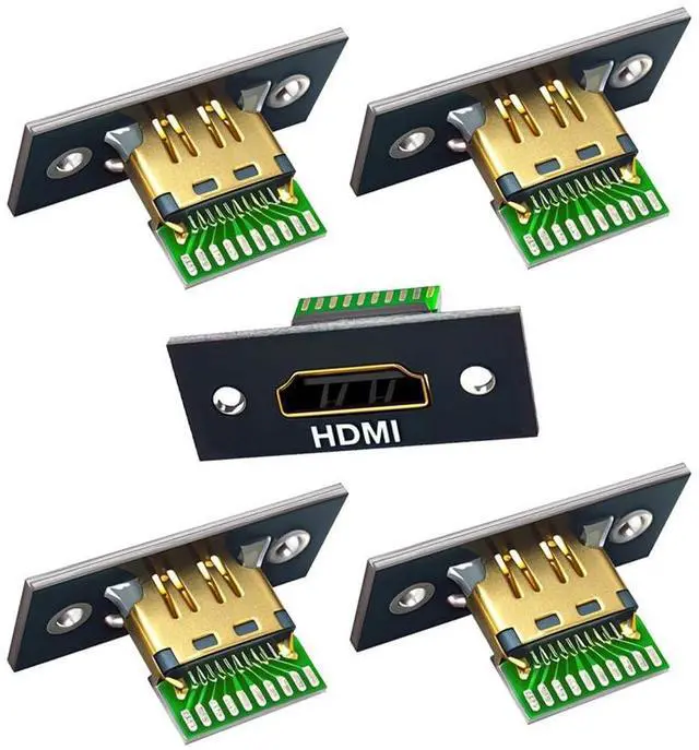 Main image of Connector 5pcs/Set DIY OEM HDMI 8K Type-A Female Socket Connector Receptacle with Panel Mount Solder Type
