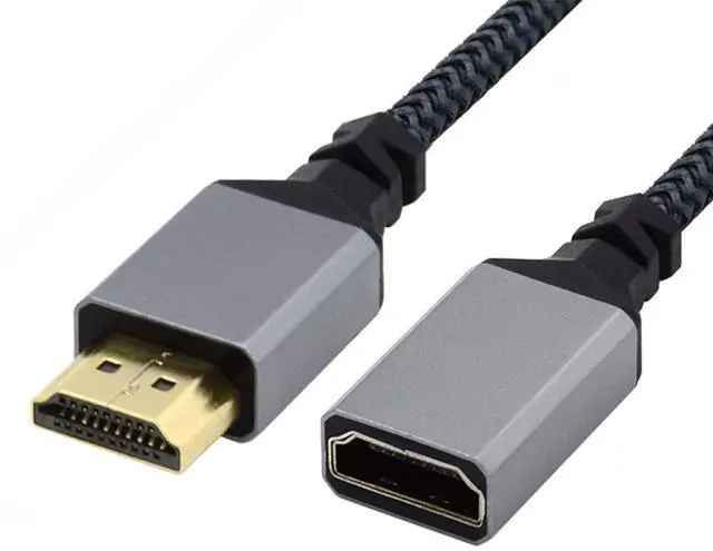 Main image of HDMI 1.4 Type A Male to A Female Extension Cable Straight Connector 90 Degree Support HDTV 4K 60hz 3D