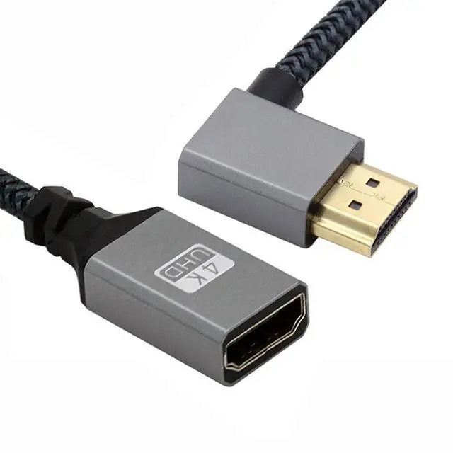 Main image of HDMI 1.4 Type A Male to A Female Extension Cable Right Angled 90 Degree Support HDTV 4K 60hz 3D