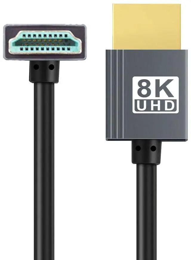 Main image of Up Angled Ultra Soft HDMI 2.1 to HDMI 8K High Flex 90 Degree HDTV Cable Hyper Super Flexible Cord High Speed Type-A Male to Male for Computer HDTV (Up Angled 200cm)