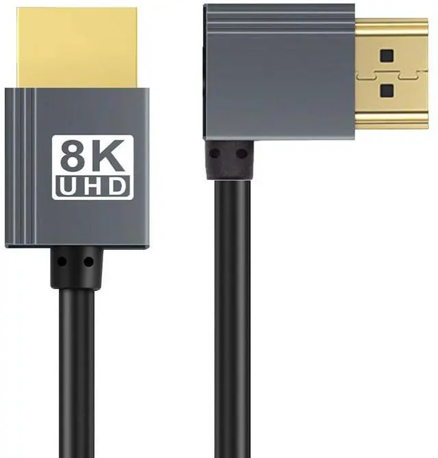 Main image of Left Angled Ultra Soft HDMI 2.1 to HDMI 8K High Flex 90 Degree HDTV Cable Hyper Super Flexible Cord High Speed Type-A Male to Male for Computer HDTVV (Left Angled 200cm)