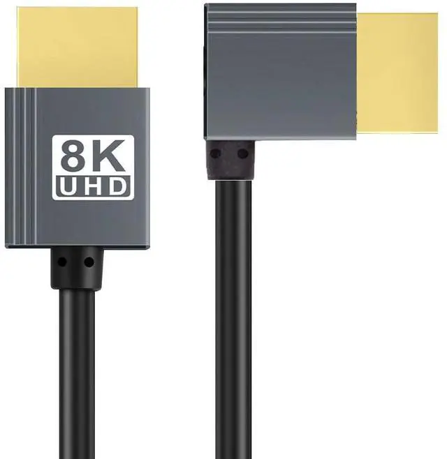 Main image of Right Angled Ultra Soft HDMI 2.1 to HDMI 8K High Flex 90 Degree HDTV Cable Hyper Super Flexible Cord High Speed Type-A Male to Male for Computer HDTV (Right Angled 200cm)