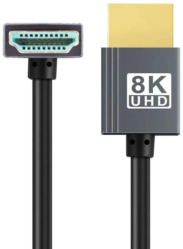 Main image of Down Angled Ultra Soft HDMI 2.1 to HDMI 8K High Flex 90 Degree HDTV Cable Hyper Super Flexible Cord High Speed Type-A Male to Male for Computer HDTV (Down Angled 200cm)
