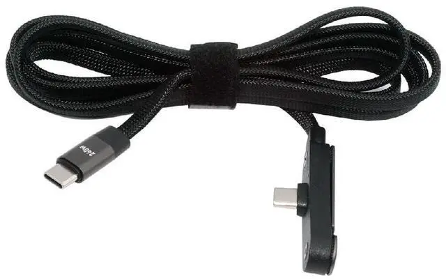 Main image of 240W Angled Type-C Fast Charging Cable with Built-in Phone Stand Dual Holder Durable USB C Charger Cord Bracket Foldable
