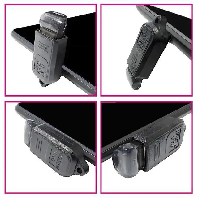 Alt view image 5 of 7 - 4pcs/lot Micro Type-B Male USB 2.0 to Female OTG USB2.0 Type-A Adapter On-the-Go 90 Degree Angled for Phone Tablet Disk Keyboard Data