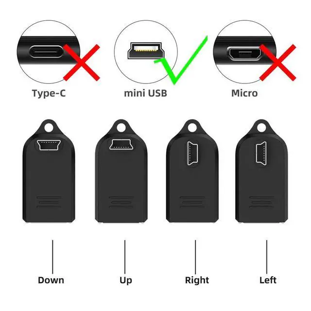 Alt view image 3 of 7 - 4pcs/lot Mini Type-B Male USB 2.0 to Female OTG USB2.0 Type-A Adapter On-the-Go 90 Degree Angled for Phone Tablet Disk Keyboard Data