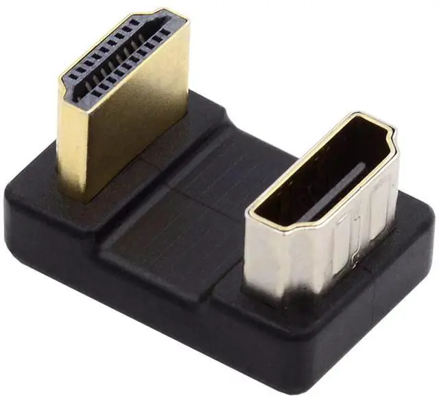 Main image of Standard HDMI 1.4 Male Type-A to HDMI Female Port Savers 360 Degree Up Opposite U Shape Back Angled Extension Adapter Converter