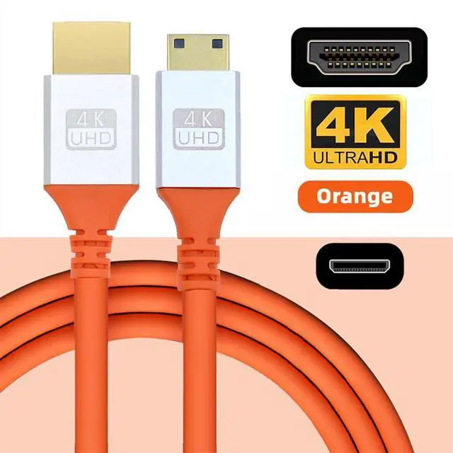 Alt view image 2 of 7 - Mini HDMI 4K to HDMI Ultra Soft High Flex HDTV Cable Hyper Super Flexible Cord High Speed Type-A Male to Male for Computer HDTV 50cm