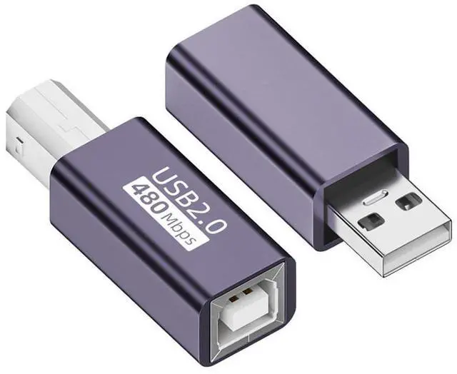 Main image of 2pcs/lot USB 2.0 B Type Female to Type-A & Type-B Male Extension Adapter for Printer Scanner Disk