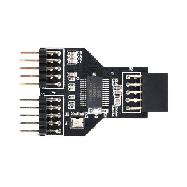 Alt view image 6 of 7 - Motherboard 9pin USB 2.0 Header 1 to 2 Female Extension HUB Connector Adapter Port Multilier