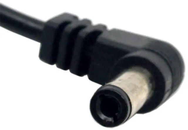 Alt view image 6 of 7 - DC Power 5.5 x 2.1mm / 2.5mm Male to 5.5 2.1/2.5mm Male Plug Cable Right Angled 90 Degree 60cm