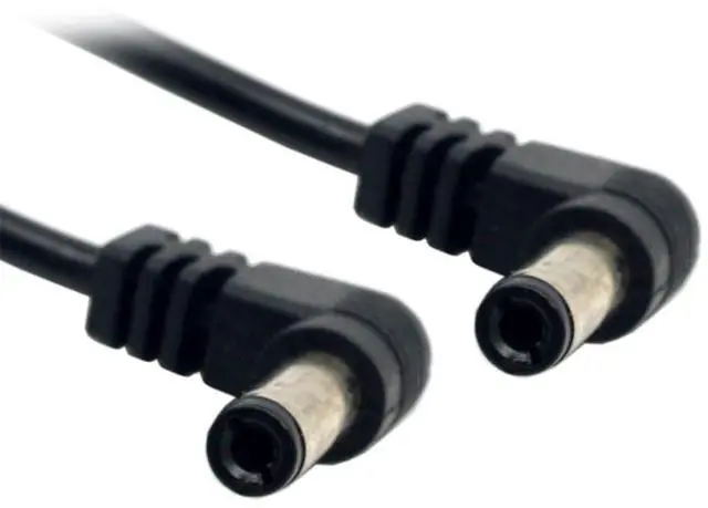 Alt view image 7 of 7 - DC Power 5.5 x 2.1mm / 2.5mm Male to 5.5 2.1/2.5mm Male Plug Cable Right Angled 90 Degree 60cm