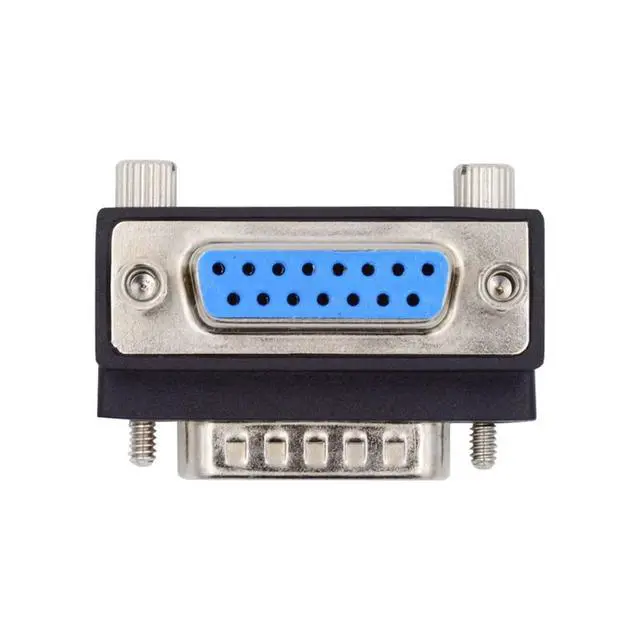 Alt view image 6 of 7 - Down 90 Degree Angled DSUB D-subminiature 15pin Male to Female Extension Adapter DB Connector