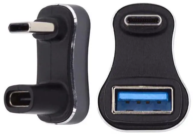 Main image of USB3.0 Type C Male to Female & OTG Power Data Adapter Opposite U Shape Back Angled Compatible with Steam Deck
