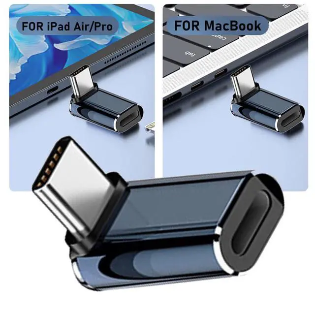 Alt view image 2 of 7 - USB-C Type C Male to 8P Female 27W Power 480Mbps Data Adapter Up Down Angled Compatible with iPhone 15 & Andtoid & Tablet