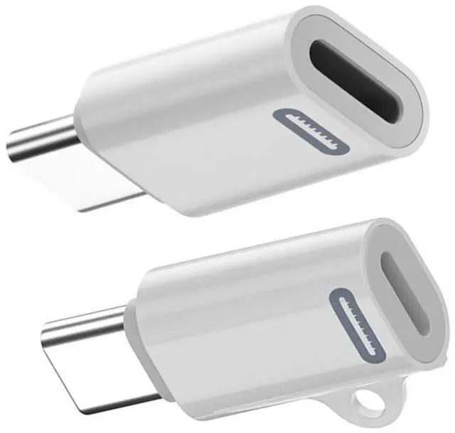 Main image of 2pcs/Set USB-C Type C Male to 8P Female 27W Power 480Mbps Data Adapter Compatible with iPhone 15 & Android & Tablet