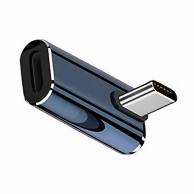 Main image of USB-C Type C Male to 8P Female 27W Power 480Mbps Data Adapter Low Profile Angled Compatible with iPhone 15 & Andtoid & Tablet