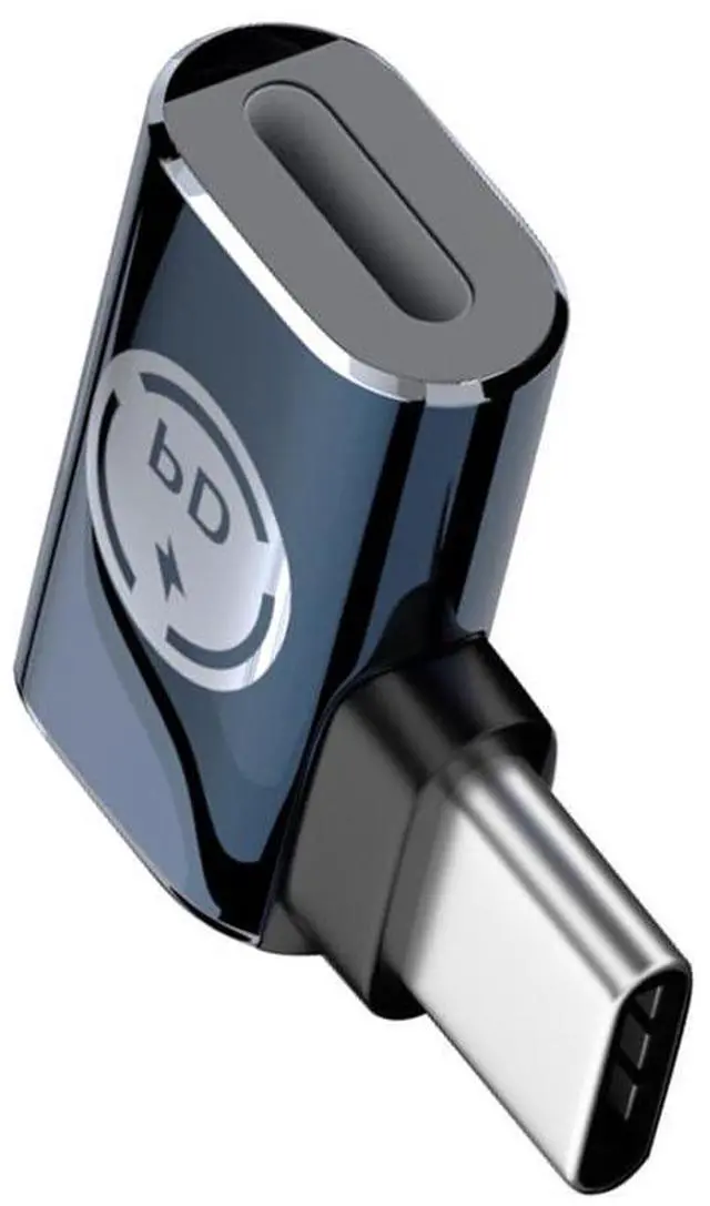 Main image of USB-C Type C Male to 8P Female 27W Power 480Mbps Data Adapter Left Right Angled Compatible with iPhone 15 & Andtoid & Tablet