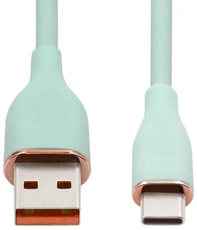Main image of Colorful USB-A Type A to USB-C Liquid Silicone Ultra Soft Power USB2.0 Data Cable Fast Charge for Laptop Tablet Phone Green 1M