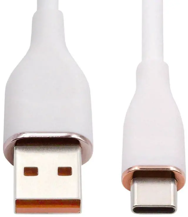 Main image of Colorful USB-A Type A to USB-C Liquid Silicone Ultra Soft Power USB2.0 Data Cable Fast Charge for Laptop Tablet Phone White 2M