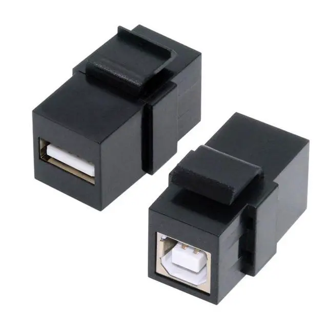 Alt view image 6 of 7 - USB2.0 A Female to Type-B Female Extension Keystone Jack Coupler Adapter for Wall Plate Panel USB Cable