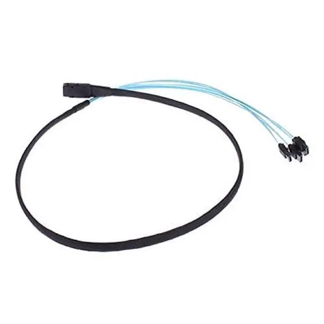 Alt view image 4 of 7 - Internal Mini SAS SFF-8087Host to 4 SATA 7pin Target Hard Disk 6Gbps Data Server Raid Cable 50cm