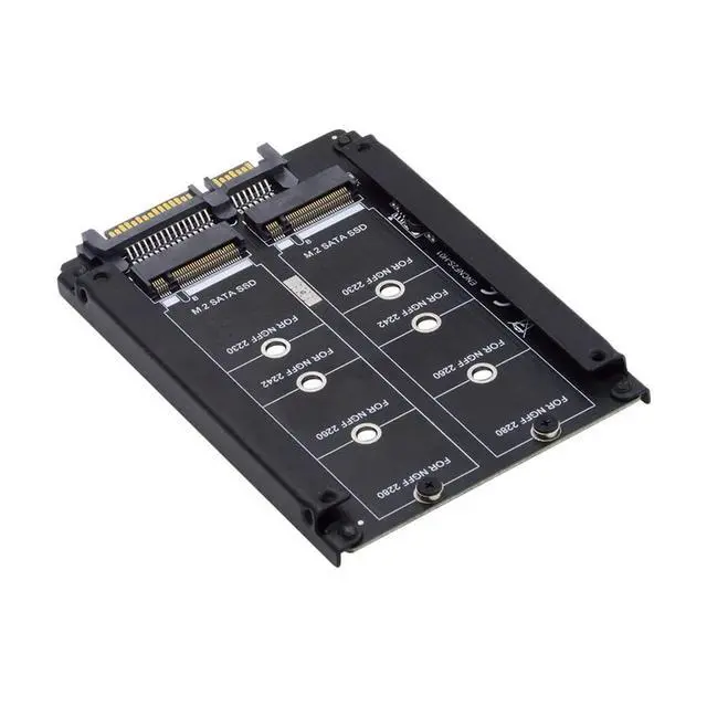 Alt view image 7 of 7 - Dual NGFF B+M Key M.2 SSD Card JOBD Raid0 Span Bridge to 2.5inch SATA Combo HDD Disk Drive Enclosure