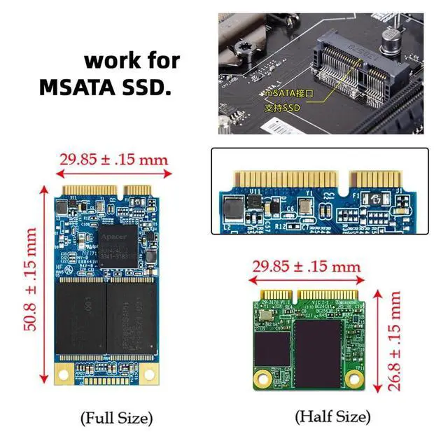 Alt view image 6 of 7 - Dual MSATA NGFF B+M SSD Card JBOD Raid0 Span Bridge to 2.5inch SATA Combo HDD Disk Drive Enclosure