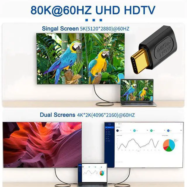 Alt view image 2 of 7 - USB4 Type C Male to Female Extension 240W Power 40Gbps Data 8K Video Adapter for NS Phone Laptop
