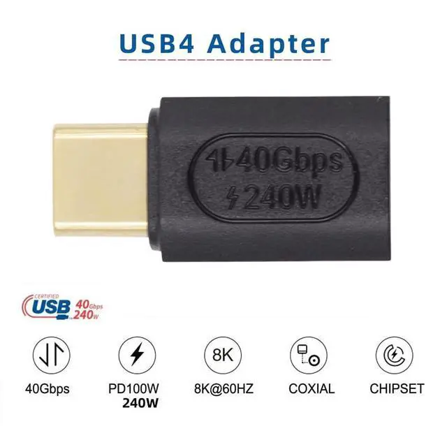Alt view image 5 of 7 - USB4 Type C Male to Female Extension 240W Power 40Gbps Data 8K Video Adapter for NS Phone Laptop