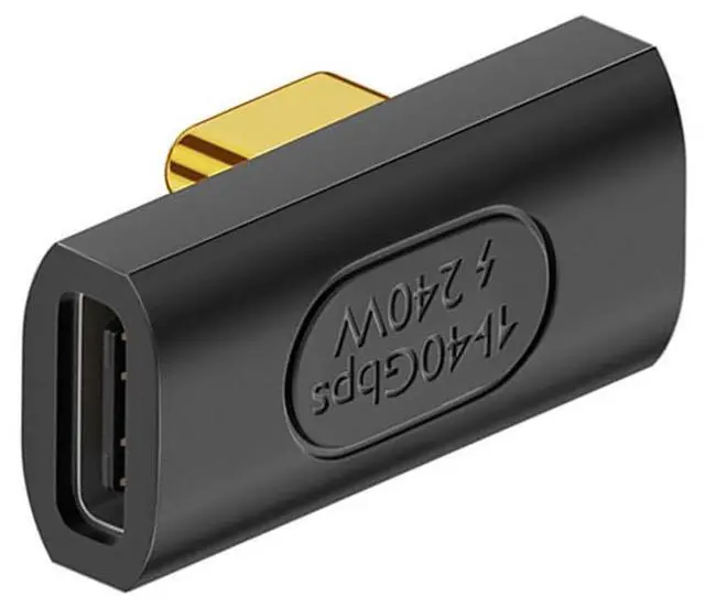 Main image of USB4 Type C Male to Female Extension 240W Power 40Gbps Data 8K Video Adapter Low Profile Left Right Angled for NS Phone Laptop