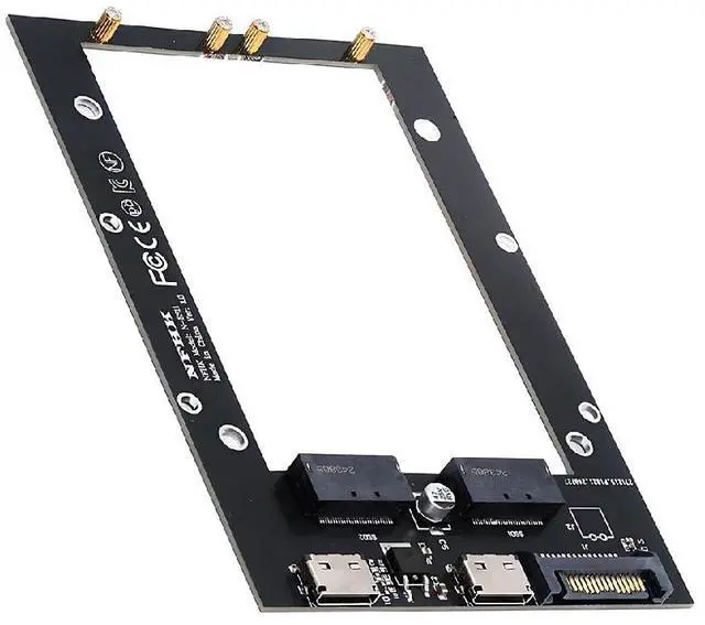 Main image of Dual SFF-8612 Oculink PCI-e 4X Host to Dual Ruler 1U GEN-Z EDSFF 9.5mm 15mm 25mm Short SSD E1.S PCI-E with Heat Sink PM9A3 PM9D3 P5801X Carrier Adapter