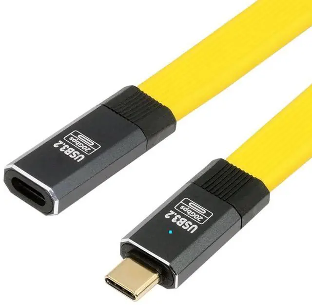Main image of USB4 Male to Female Extension Cable 20Gbps Flat Slim FPC Cable with 100W and 8K 5K USB4.0 Type-C Compatible with Thunderbolt3/4 (20cm)