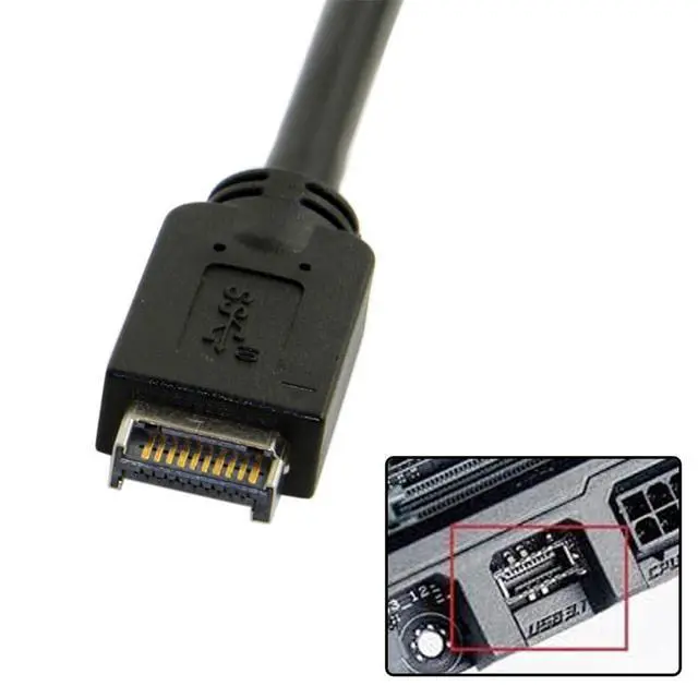 Alt view image 5 of 7 - USB 3.1 Front Panel Header to USB 3.0 20Pin Header Extension Cable 20cm for ASUS Motherboard