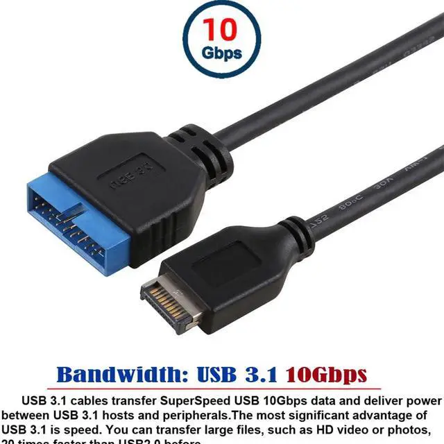 Alt view image 6 of 7 - USB 3.1 Front Panel Header to USB 3.0 20Pin Header Extension Cable 20cm for ASUS Motherboard