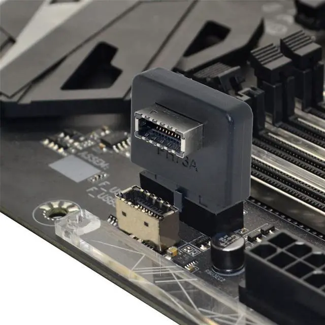 Alt view image 2 of 7 - 2pcs USB 3.1 Front Panel Socket Key-A Type-E to USB 3.0 20Pin Header Male Extension Adapter for Motherboard