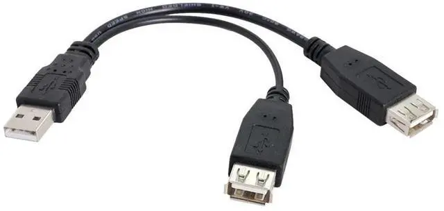 Main image of chenyang USB 2.0 Y Splitter Cable USB 2.0 Male to Female Data Charger Extension Cable with Auxiliary Power Supply Port