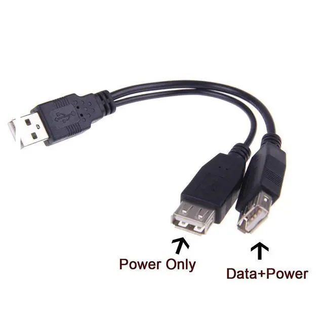 Alt view image 2 of 7 - chenyang USB 2.0 Y Splitter Cable USB 2.0 Male to Female Data Charger Extension Cable with Auxiliary Power Supply Port