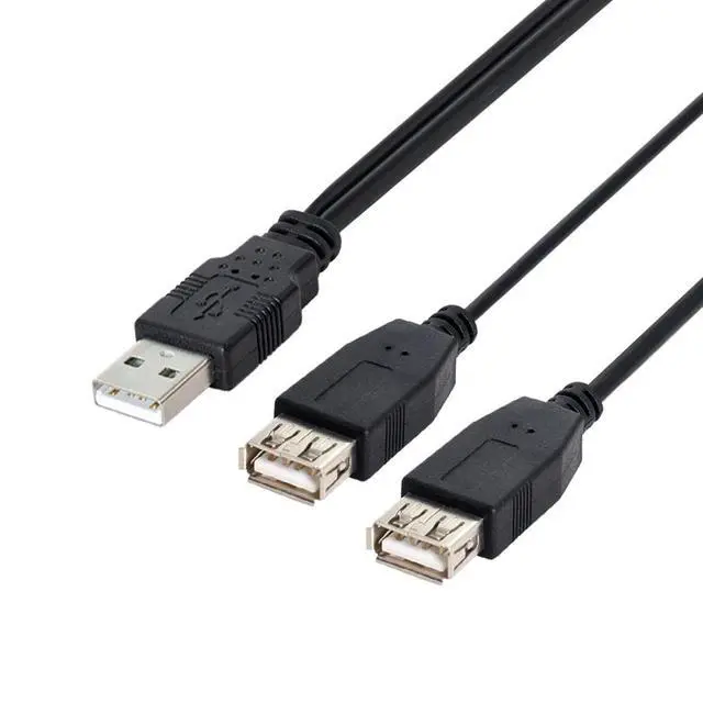 Alt view image 5 of 7 - chenyang USB 2.0 Y Splitter Cable USB 2.0 Male to Female Data Charger Extension Cable with Auxiliary Power Supply Port