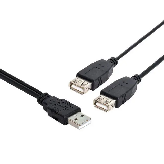 Alt view image 6 of 7 - chenyang USB 2.0 Y Splitter Cable USB 2.0 Male to Female Data Charger Extension Cable with Auxiliary Power Supply Port