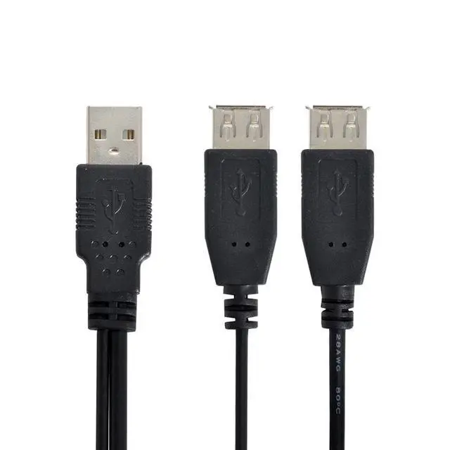 Alt view image 7 of 7 - chenyang USB 2.0 Y Splitter Cable USB 2.0 Male to Female Data Charger Extension Cable with Auxiliary Power Supply Port
