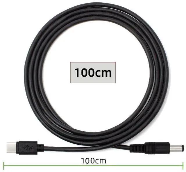 Alt view image 5 of 7 - USB-C 5.1K Resistor Type C Input to 5V DC 5.5 * 2.1mm Output Power Charge Cable 100cm for DC5V Desk Lamp Fan Camera