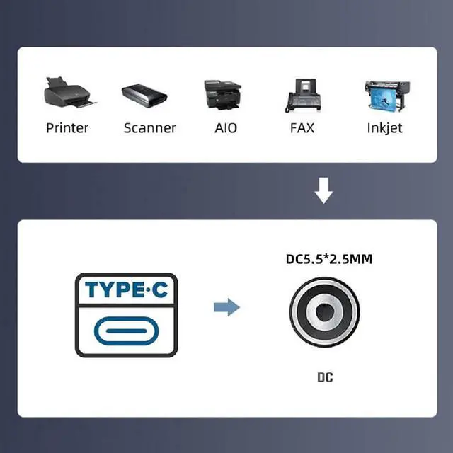 Alt view image 7 of 7 - USB-C 5.1K Resistor Type C Input to 5V DC 5.5 * 2.1mm Output Power Charge Cable 100cm for DC5V Desk Lamp Fan Camera